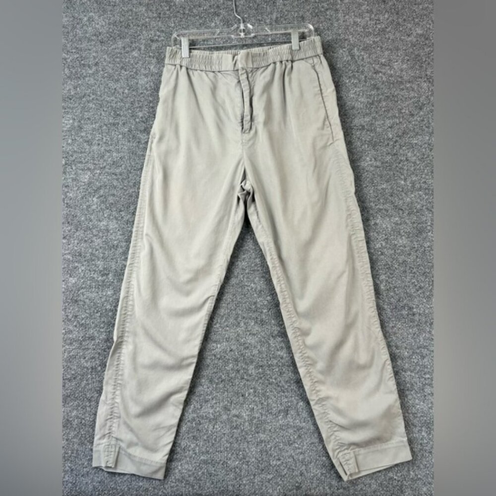 COS Pants Men's Size 32R Light Gray Elastic Waist Tapered Trousers‎ Cotton Blend